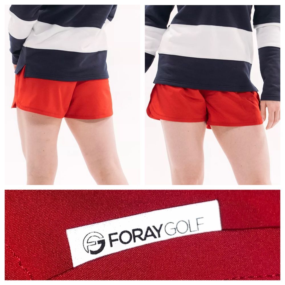 Foray Golf NWT Red Tech Shorts Athletic Performance‎ Golf Activewear Size Medium